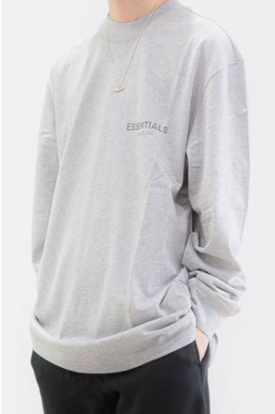 FOG ESSENTIALS - 21FW ONE POINT L/S TEE / ヘザーオートミール | Tempt