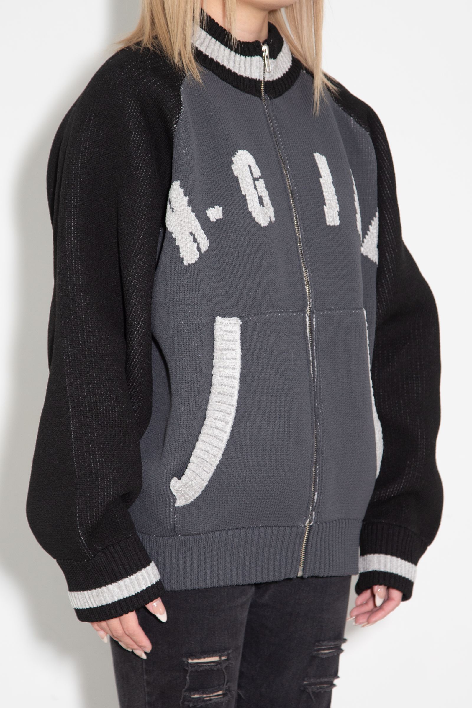 STADIUM KNIT JACKET / ブラック