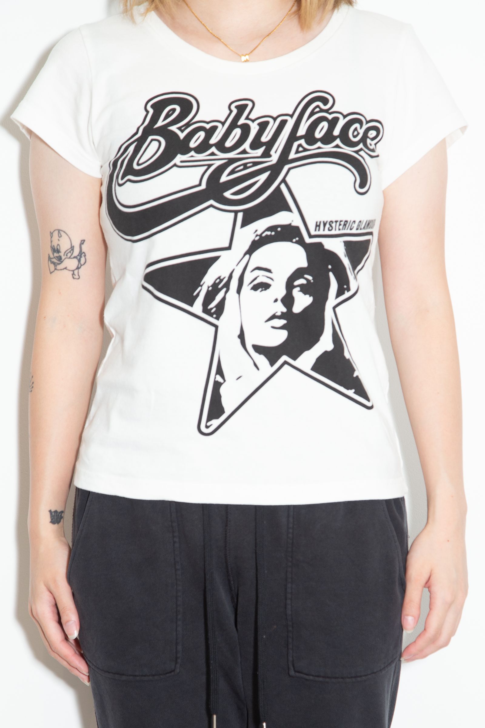 HYSTERIC BABYFACE STAR Tシャツ / ホワイト