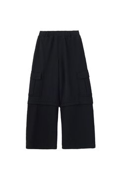 EMBLEM POCKET 2WAY BUGGY SWEATPANTS / ブラック