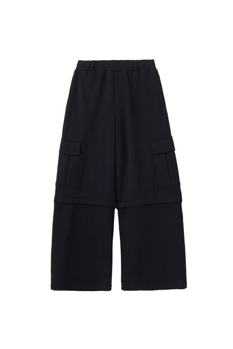 EMBLEM POCKET 2WAY BUGGY SWEATPANTS / ブラック