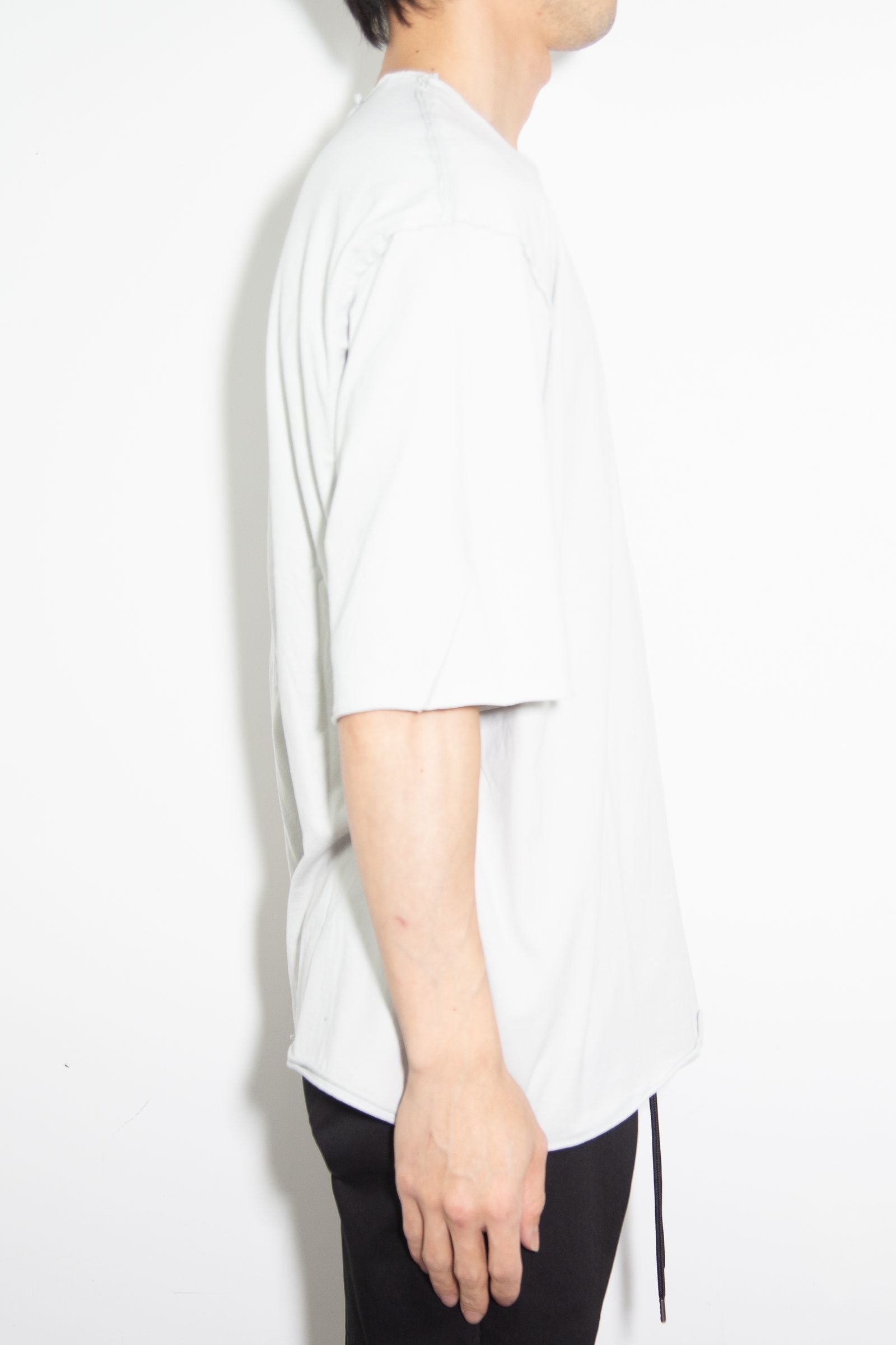 [ラスト1点 サイズ4] 80/2 PIMA CO JERSEY LAYERED S/S TEE / ライトグレー