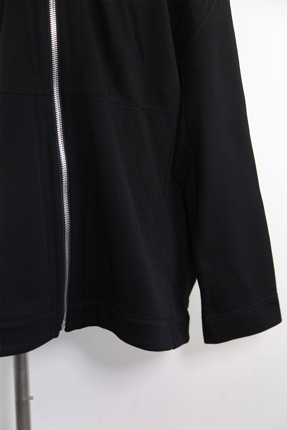 スウェットドルマンジップフーディ / Sweat Dolman Zip Hoodie / ブラック