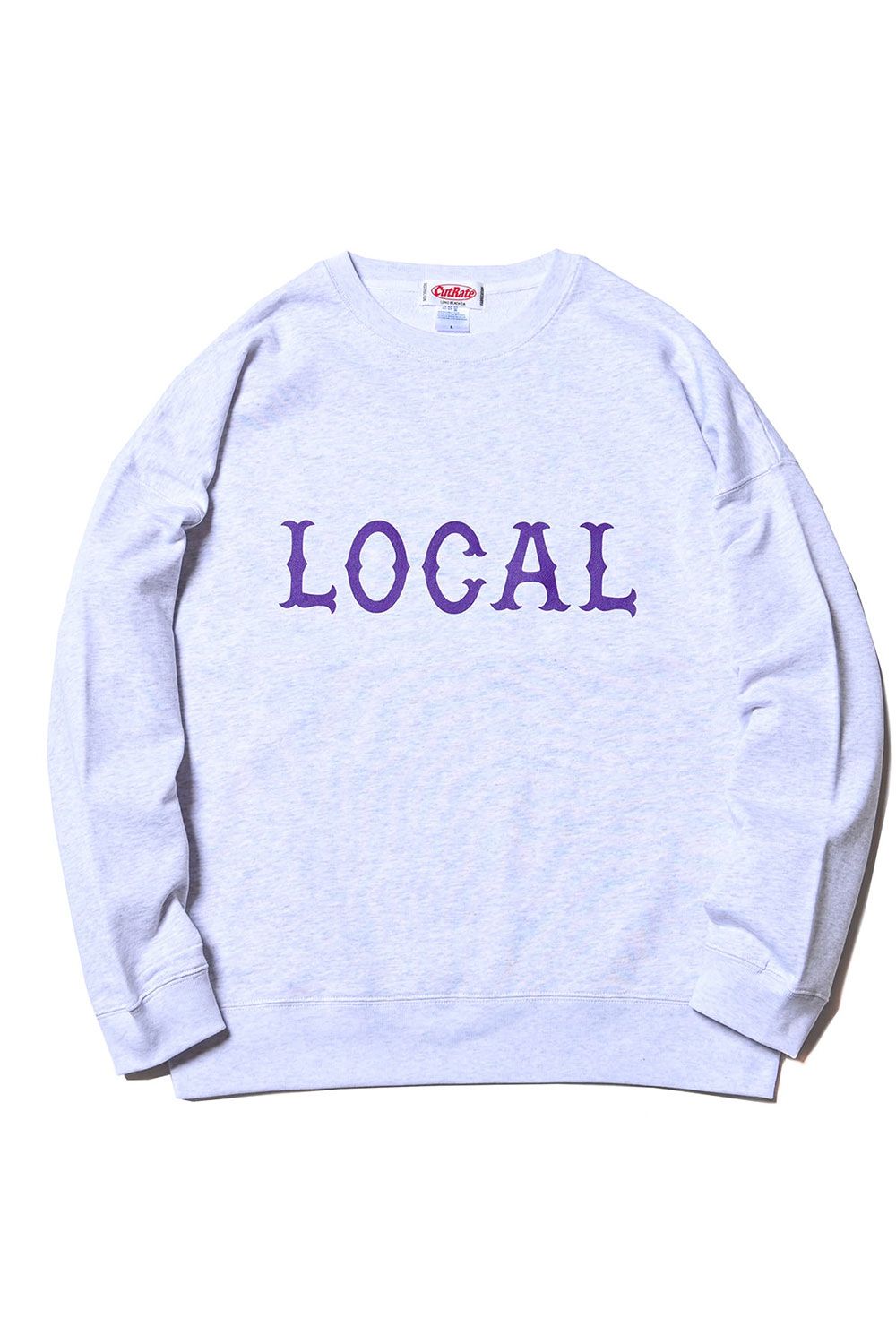 CLASSIC LOCAL LOGO DROP SHOULDER CREW NECK SWEAT / グレー
