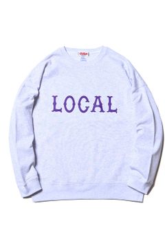 CLASSIC LOCAL LOGO DROP SHOULDER CREW NECK SWEAT / グレー