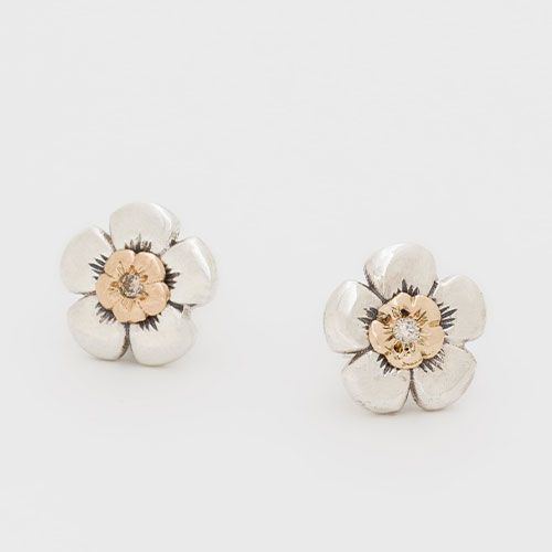 Harmony Stud Earrings （Diamond） / GA017