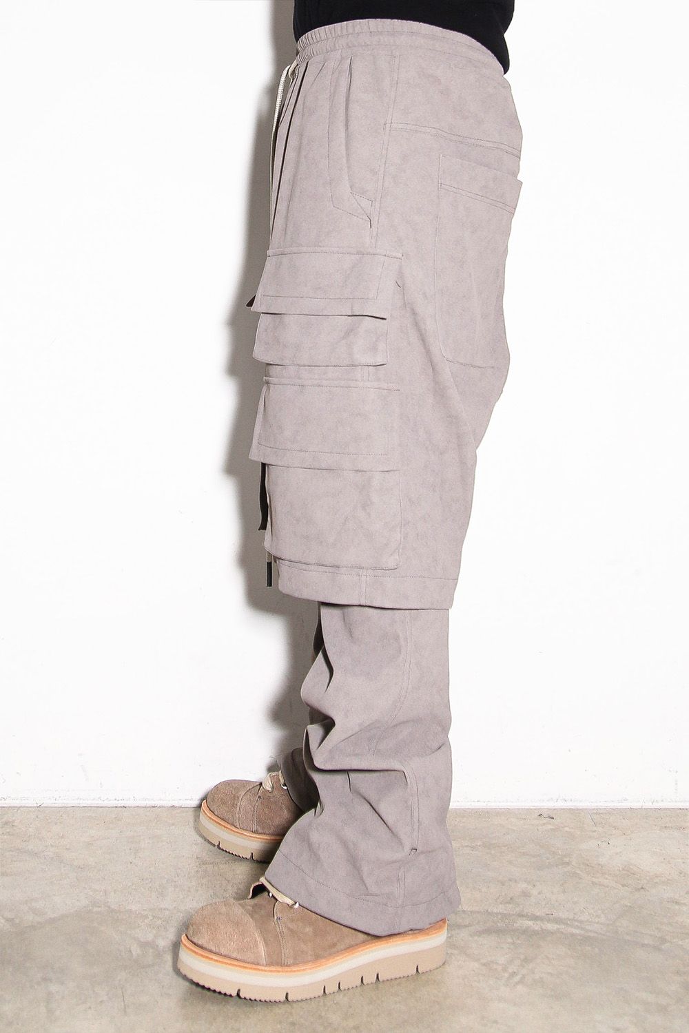 レイヤードブーツカットパンツ / LAYEDER BOOTS CUT / グレー / ag-12009