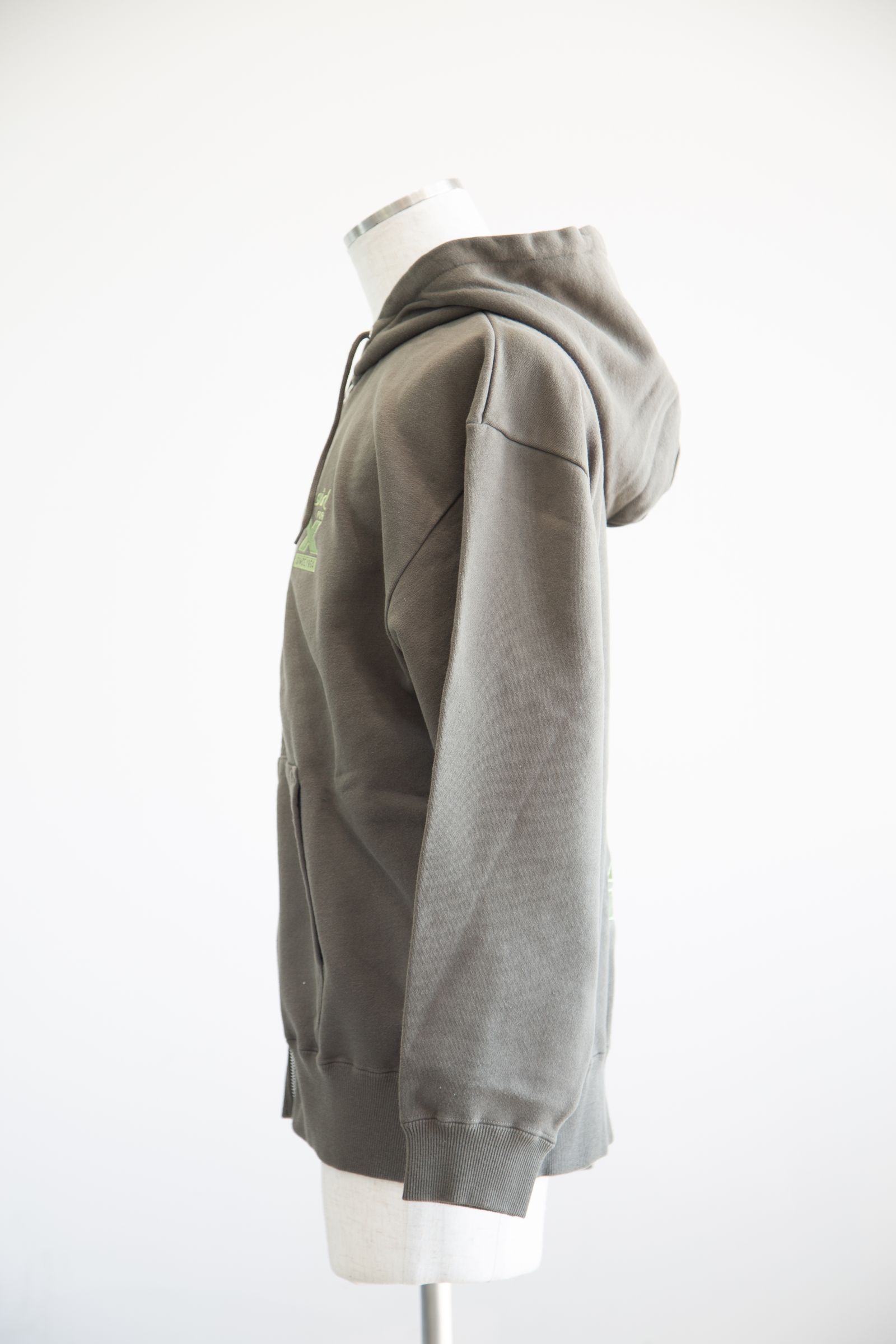 BY X-GIRL FOR X ZIP UP SWEAT HOODIE / オリーブ