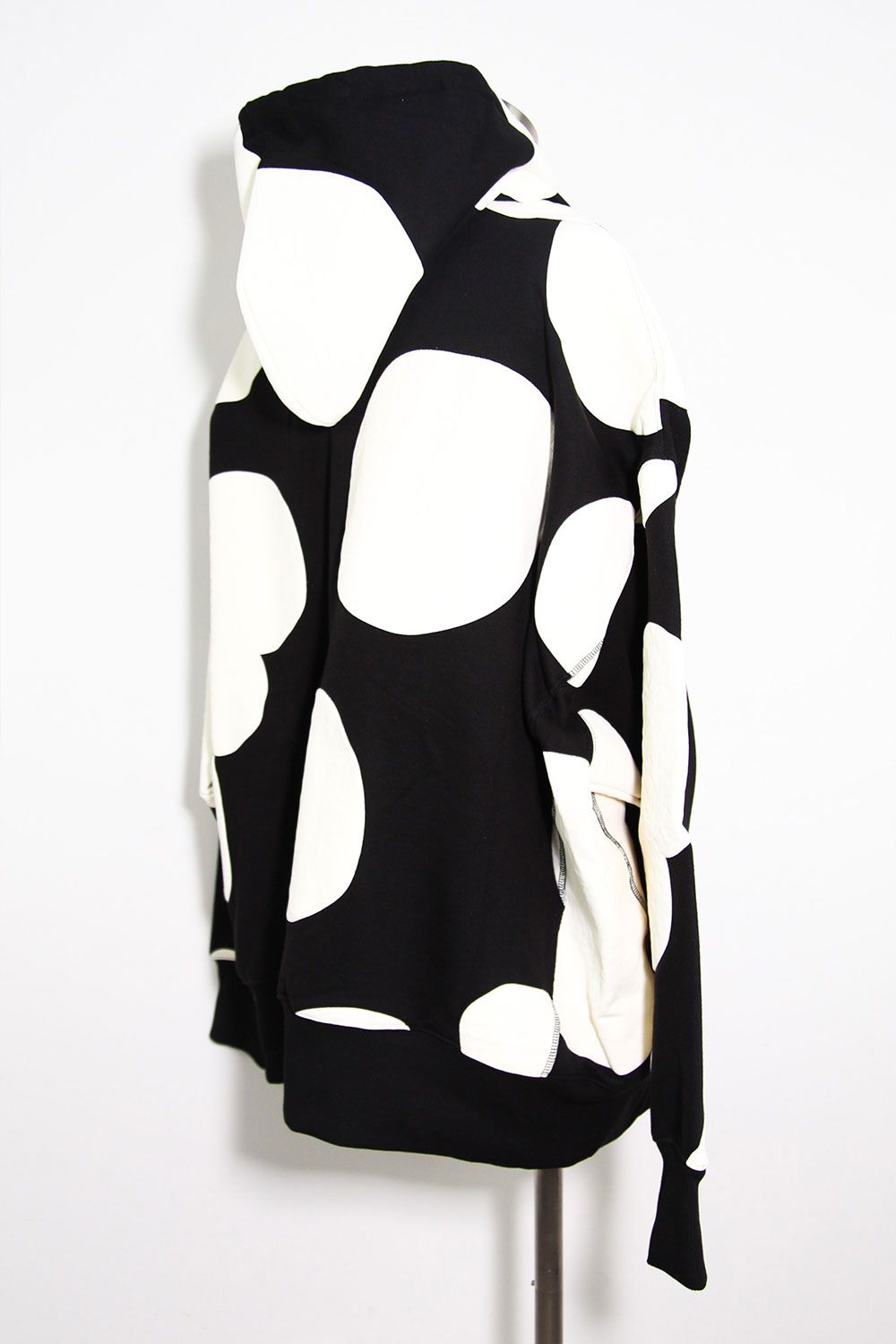 ポルカドットスウェットパーカー / Polka Pattern Sweat Hoodie / ブラック