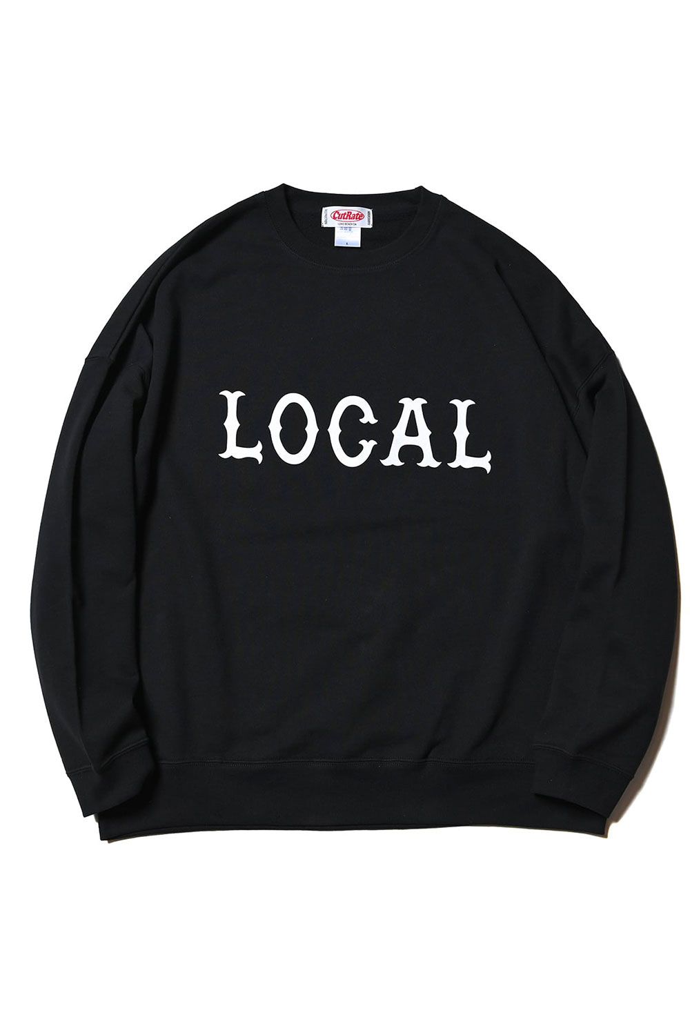 CLASSIC LOCAL LOGO DROP SHOULDER CREW NECK SWEAT / ブラック