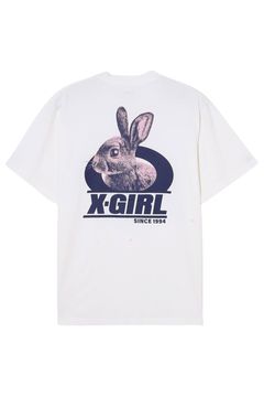 TWO TONE RABBIT S/S TEE / ホワイト