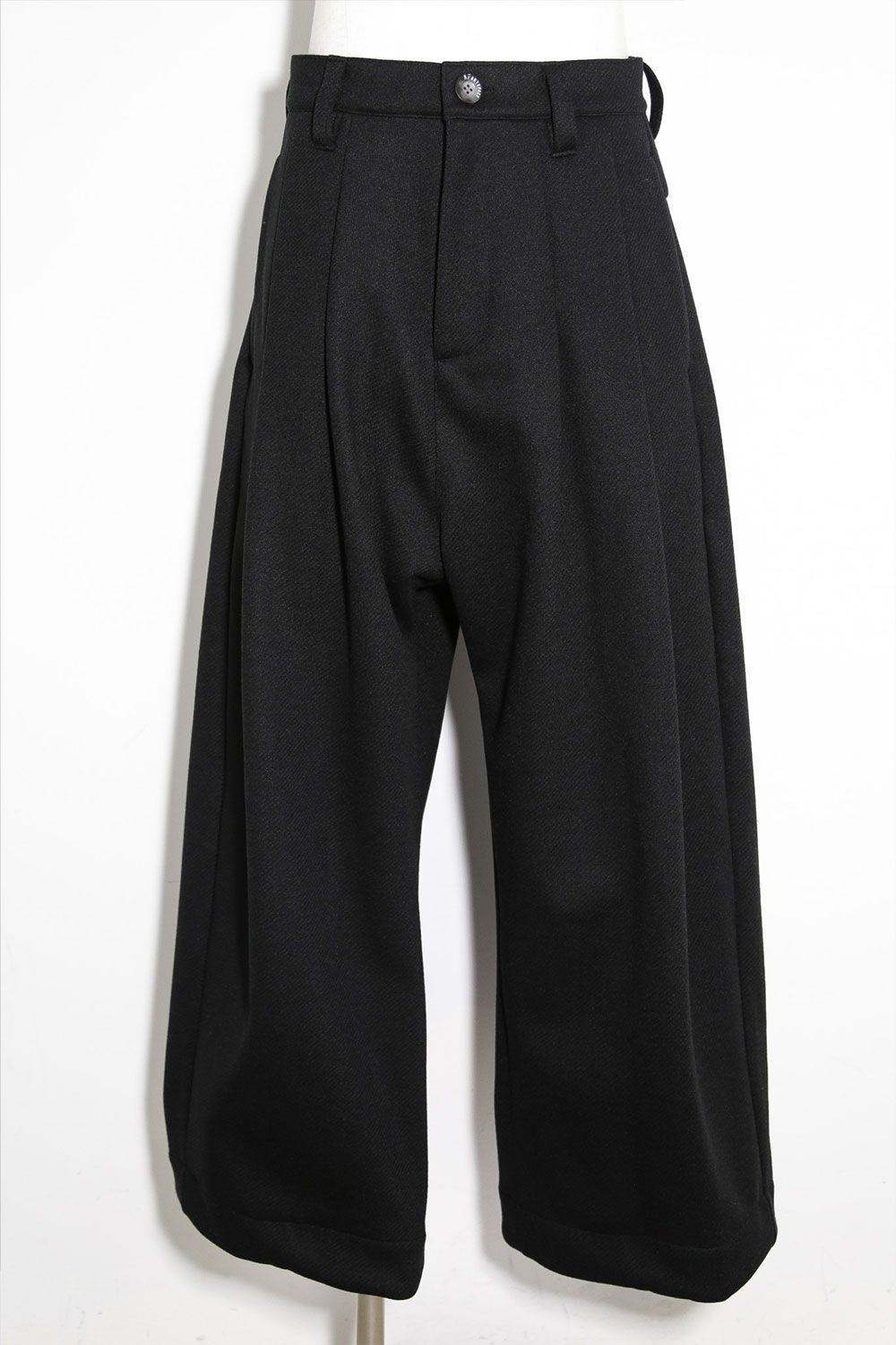 ニットタックワイドパンツ / Knitted Tuck Wide Pants / ブラック / ag-10032-2