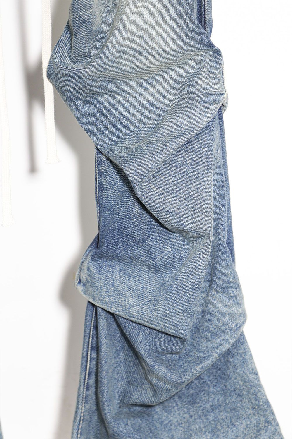 デニムタックスリムバギーパンツ / Denim Tuck Slim Baggy Pants / インディゴブルー / ag-8060