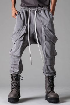 French Terry Belt Cargo Sarouel Easy Pants