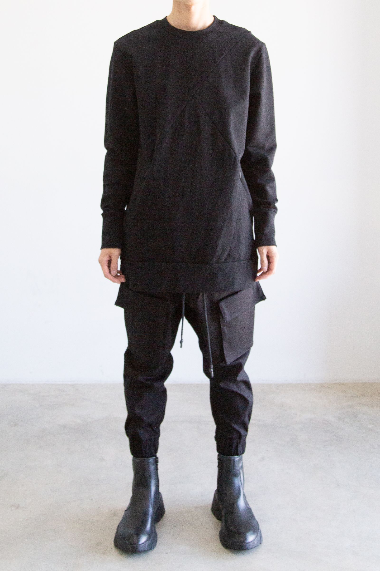 CROSS CARGO PANTS / ブラック