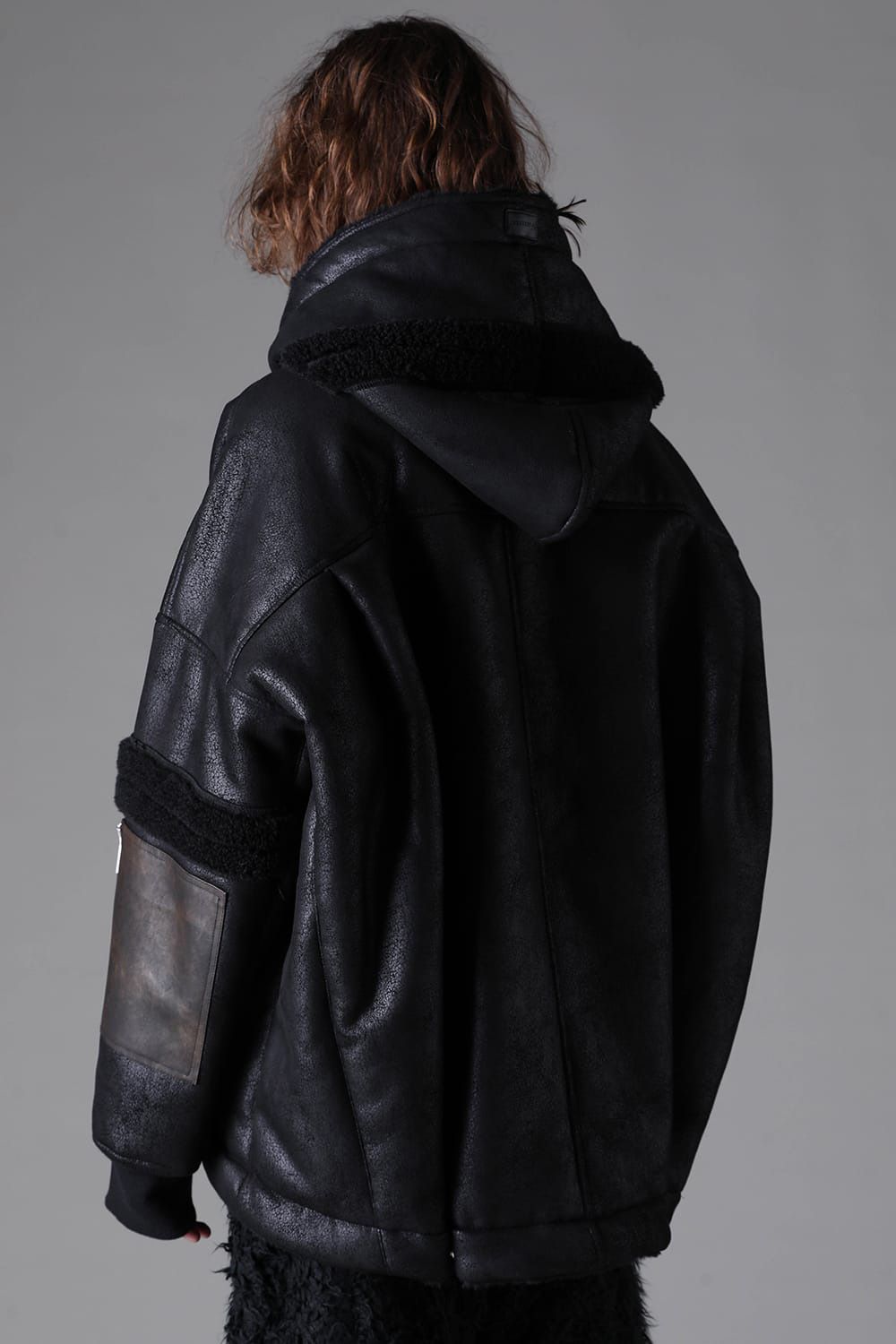 Faux Shearling Hoodie Blouson