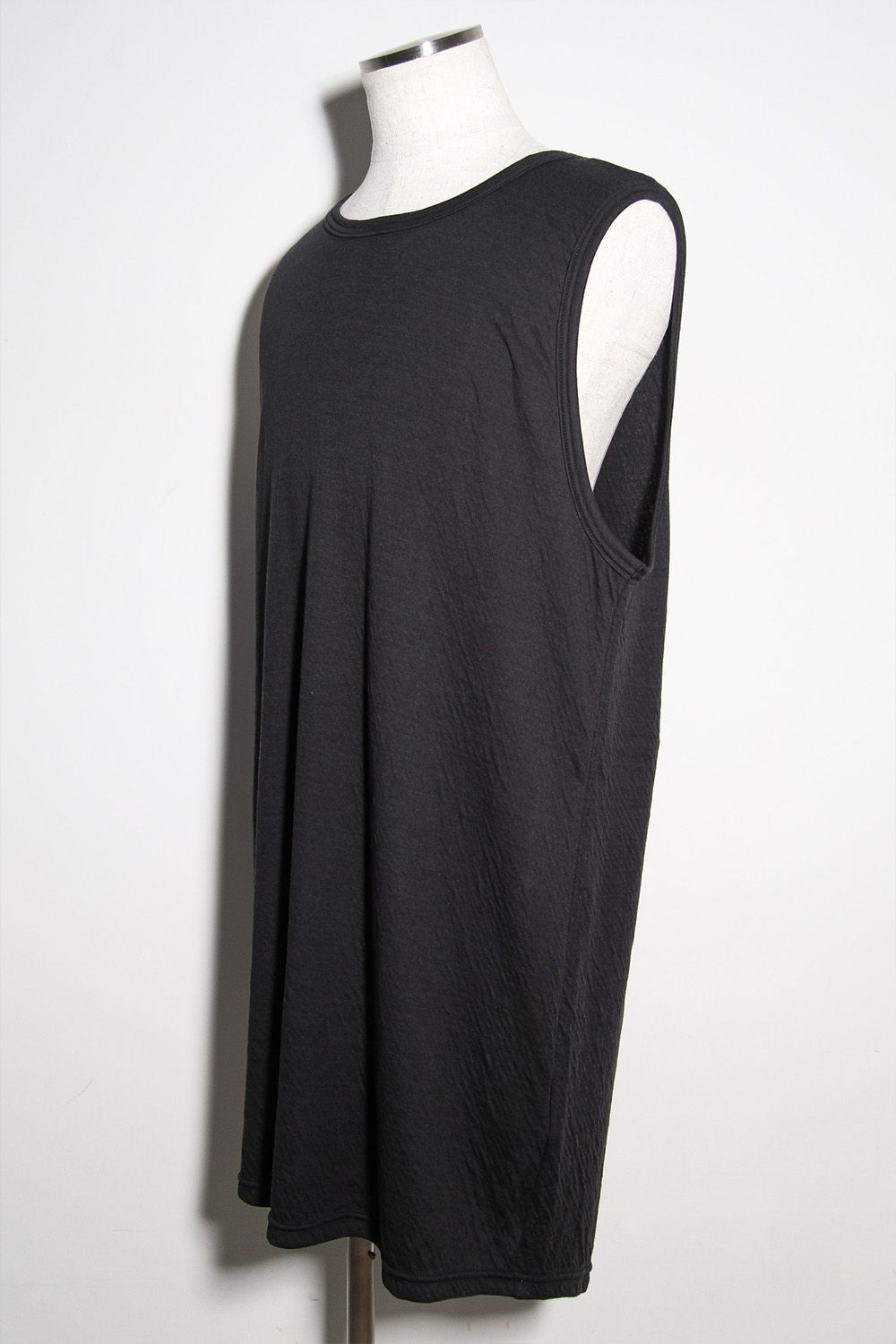 [ラスト1点 サイズ3] Double Gauze Long Tank Top / ダークグレー