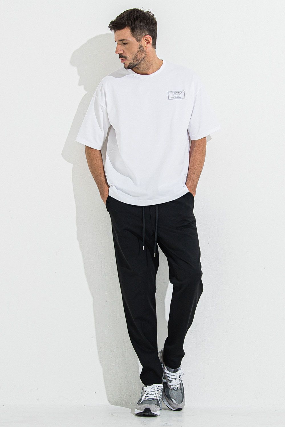 PAT WIDE EASY PANTS / ブラック
