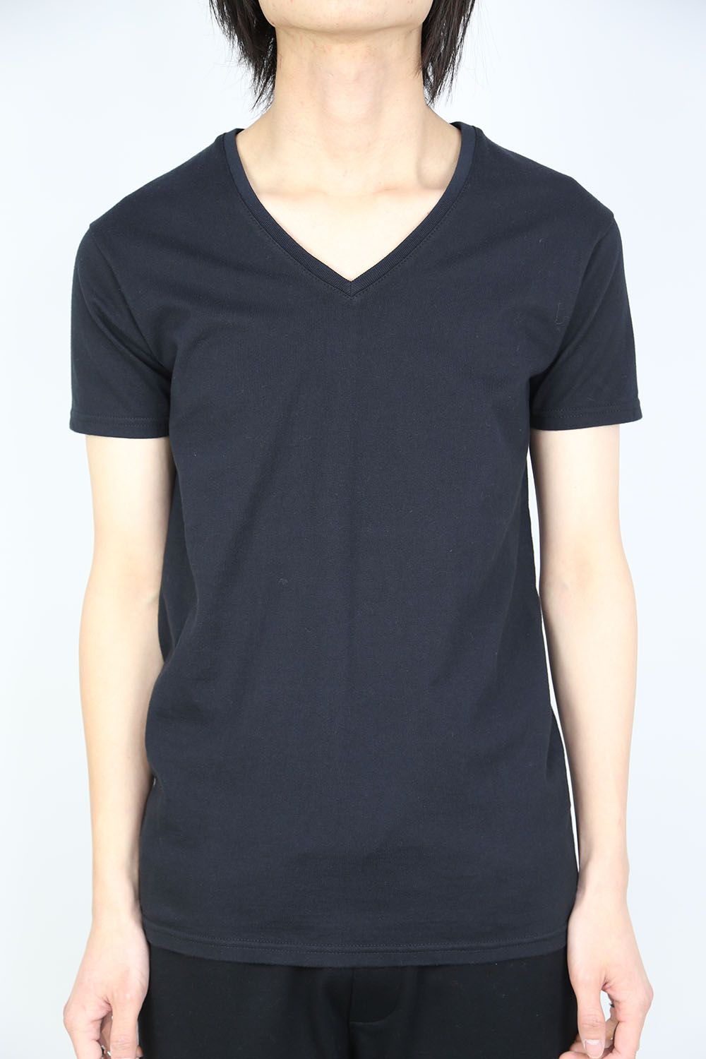 【人気定番商品】V-neck C/S S/S / ブラック