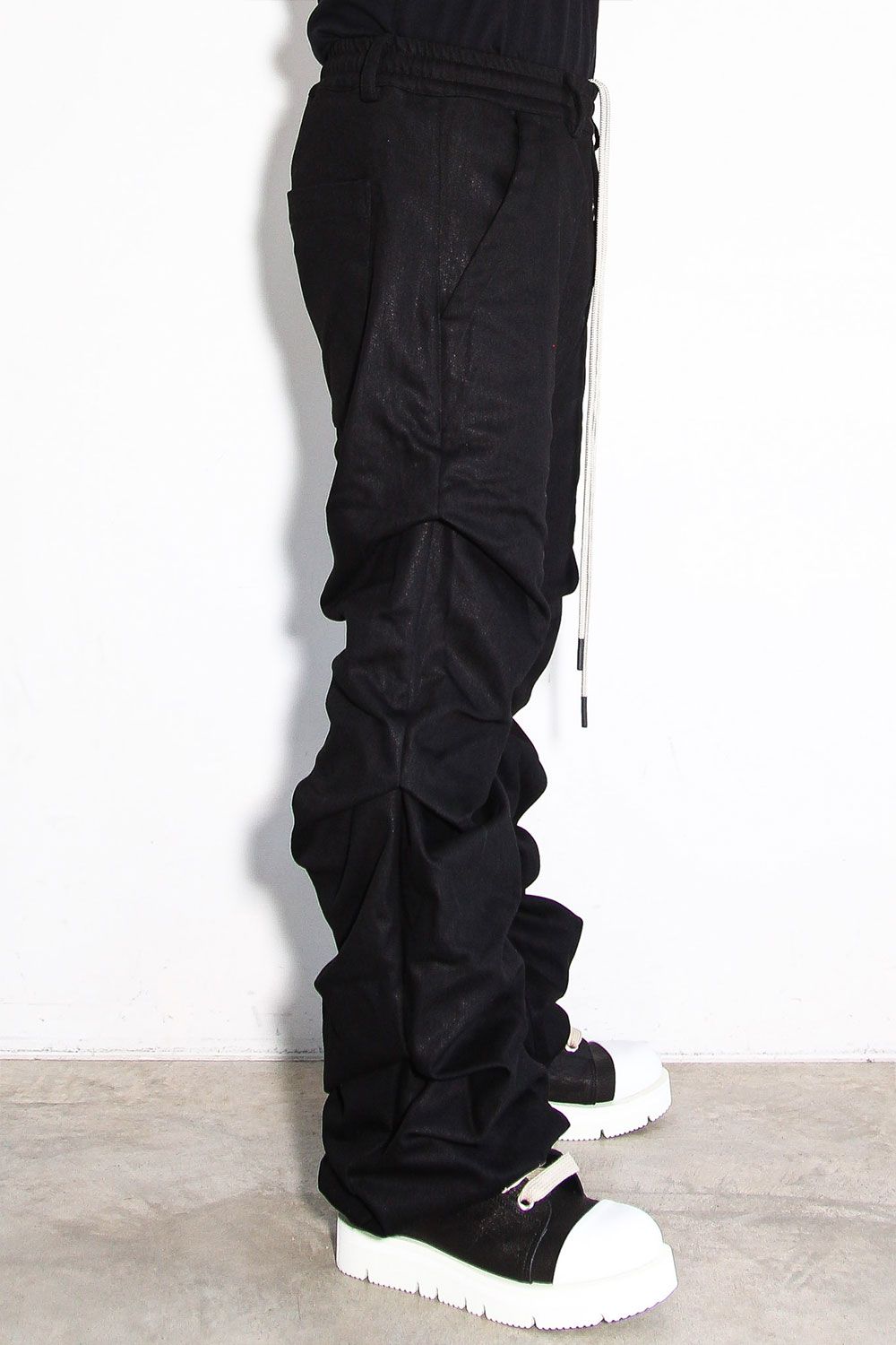 ブーツカットタックパンツ / BOOTS CUT TUCK PANTS / ブラック / ag-8060-2
