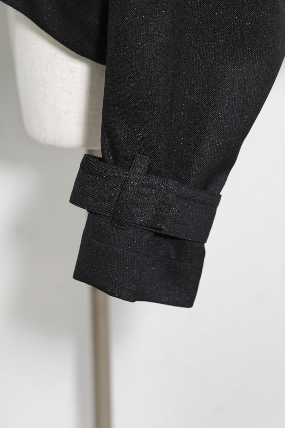 ツイルミリタリーブルゾン / Twill Cropped Military Blouson / ブラック / ag-10026-1