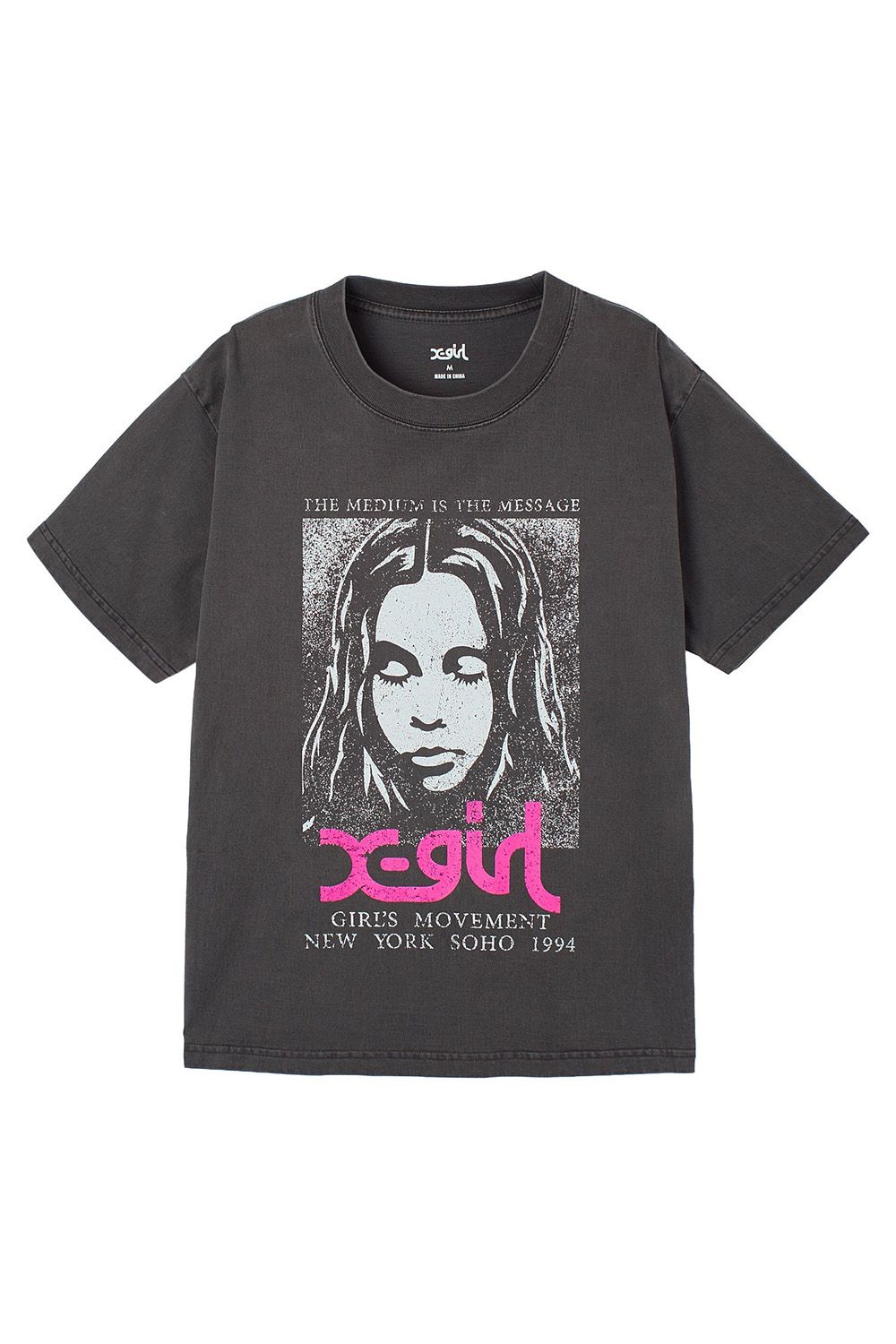 FADED FACE S/S TEE / ブラック