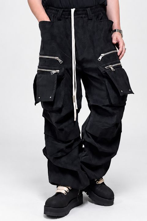 Vegan Leather Cargo Wide / ブラック