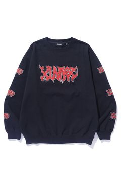 METAL CREWNECK SWEATSHIRT / ブラック