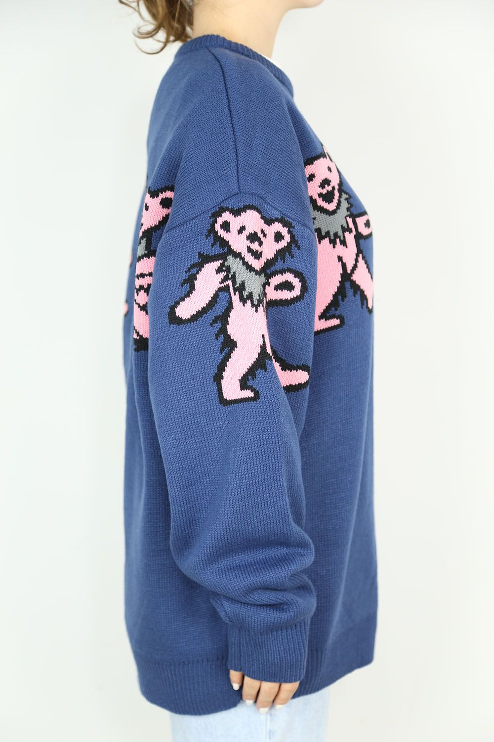 X-girl - X-girl × GRATEFUL DEAD BEAR KNIT / ネイビー | Tempt