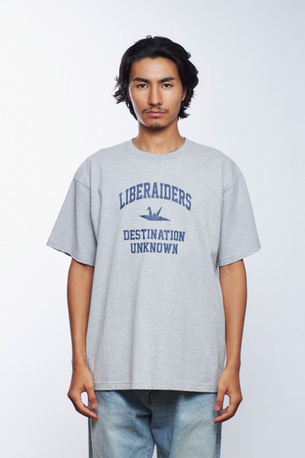 COLLEGE LOGO TEE / グレー