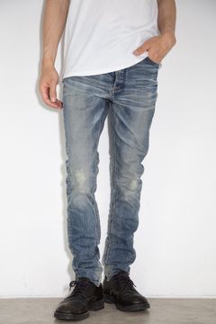 THE DENIM STRETCH SELVEDGE DENIM SEMI-SARROUEL PANTS "LIGHT.INDIGO" / ライトインディゴ