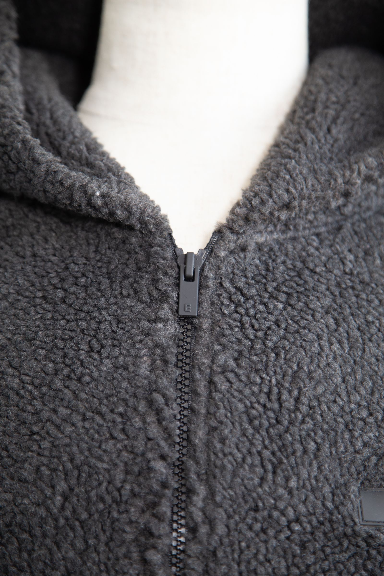 22FW FLEECE HALF ZIP HOODIE JACKET / アイアン