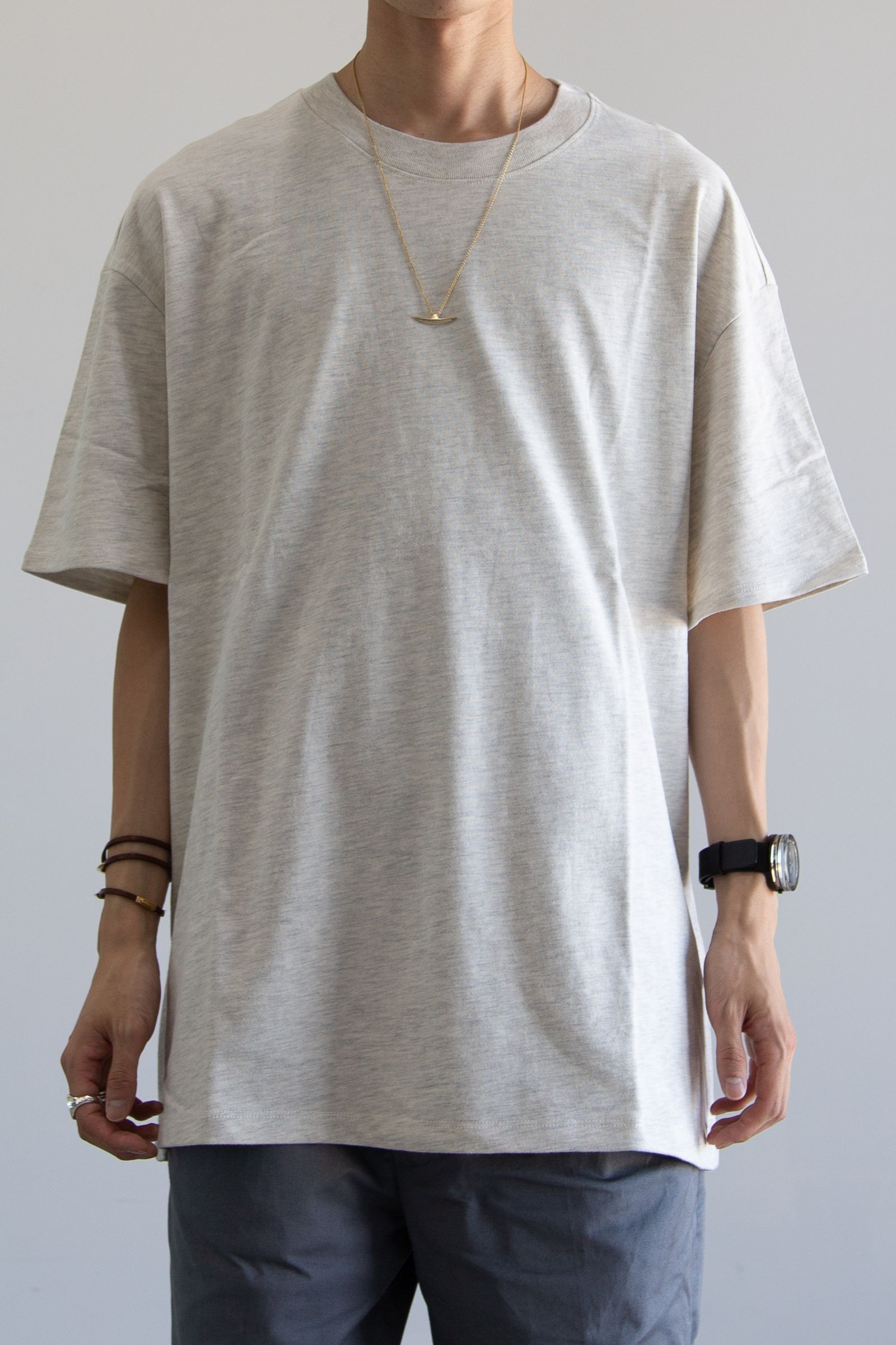 21SS BACK LOGO S/S TEE / ライトオートミール