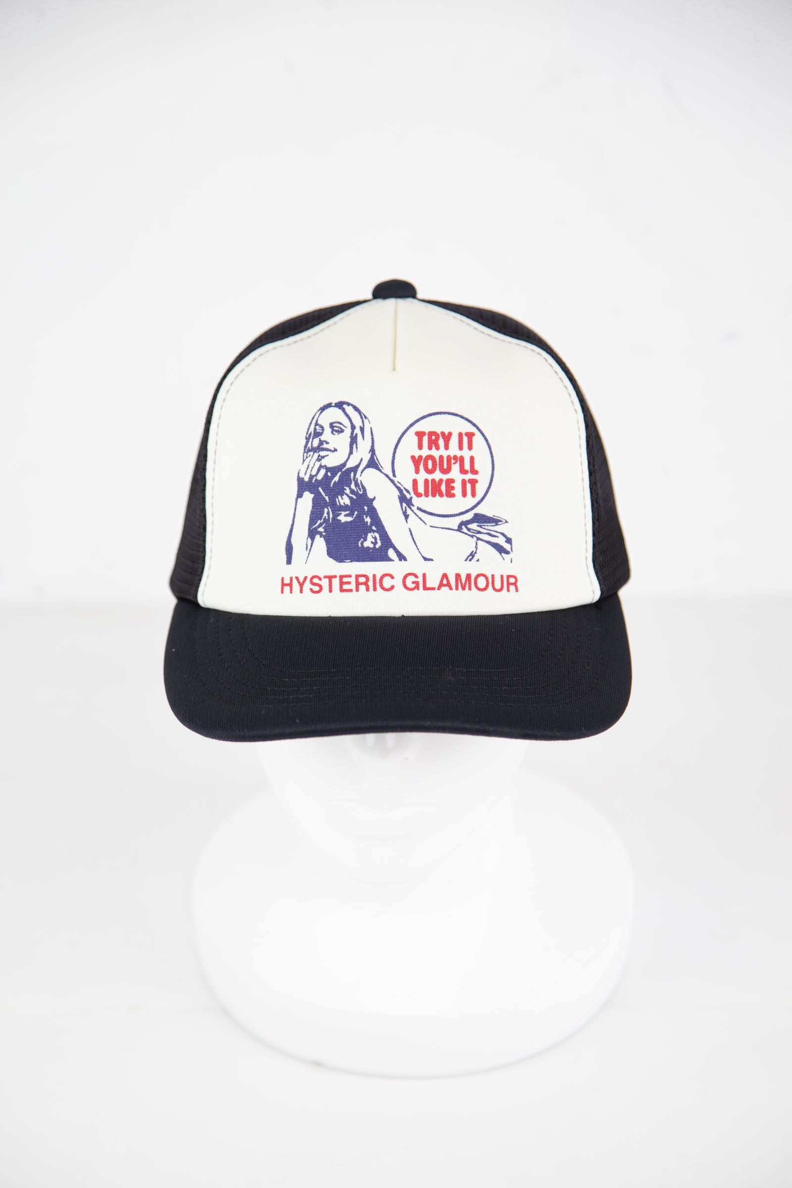 コレクション放出 新品HYSヒステリックグラマー ダブルガールキャップ 帽子 白