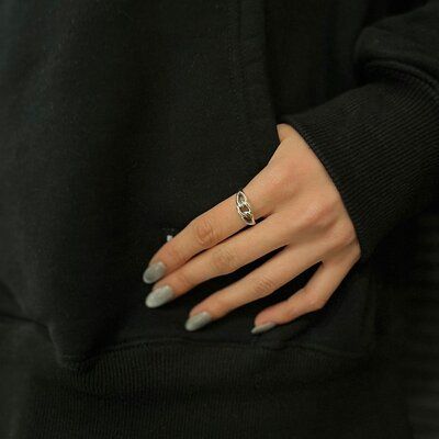 Curb Chain Ring-S/ シルバー