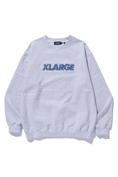[ラスト1点 サイズXL] CHENILLE STANDARD LOGO CREWNECK SWEATSHIRT / アッシュ