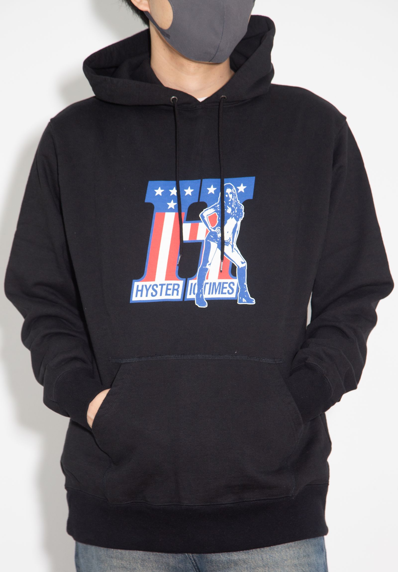 HYSTERIC XL ブラックパーカー HYSTERIC GLAMOUR ヒステリックグラマー ジップアップパーカー