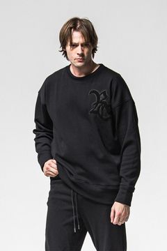 RC chenille velours fleece drop trainer / ブラック