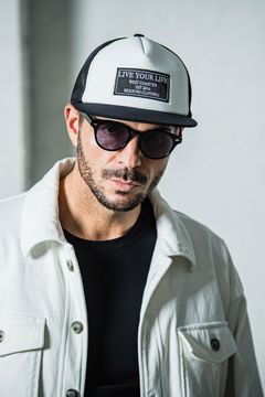 LIVE MESH CAP / ブラックホワイト