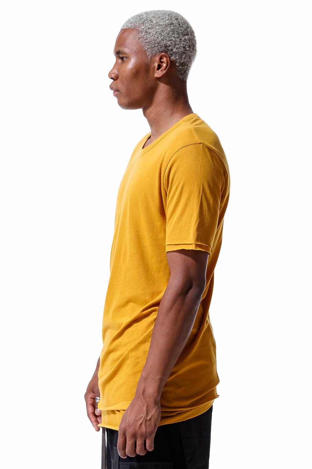 LAYERED CREW NECK TEE / マスタード