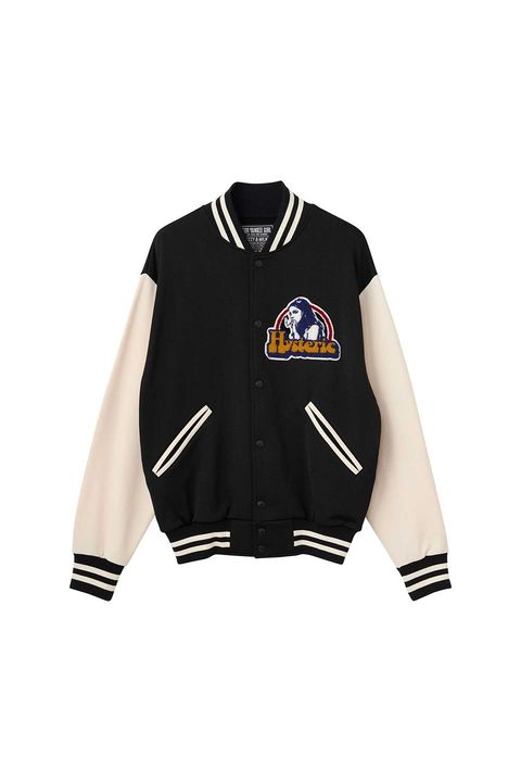 SMOKING GIRLワッペン スタジャン / ブラック