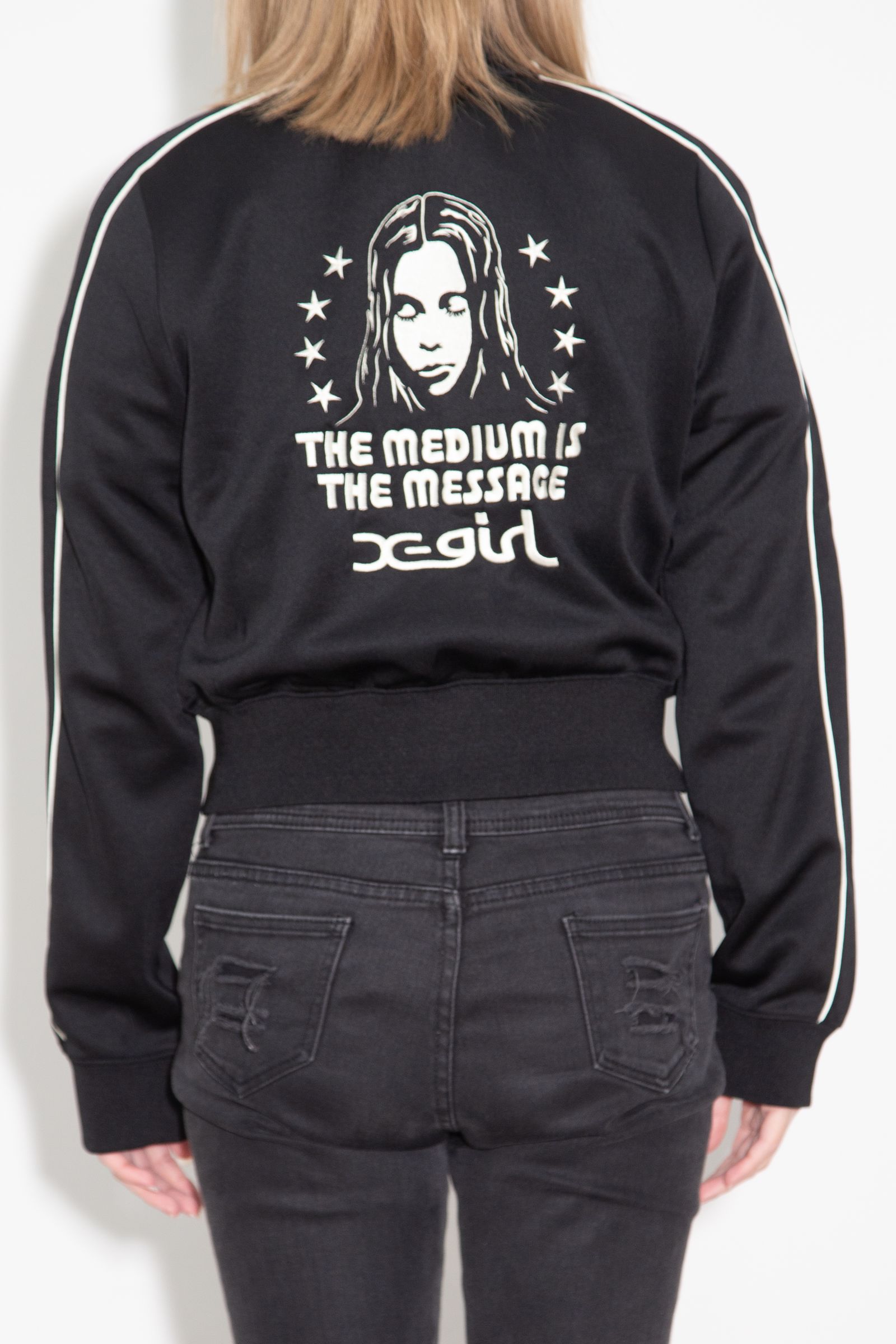 [ラスト1点 サイズM] STAR AND FACE COMPACT TRACK JACKET / ブラック