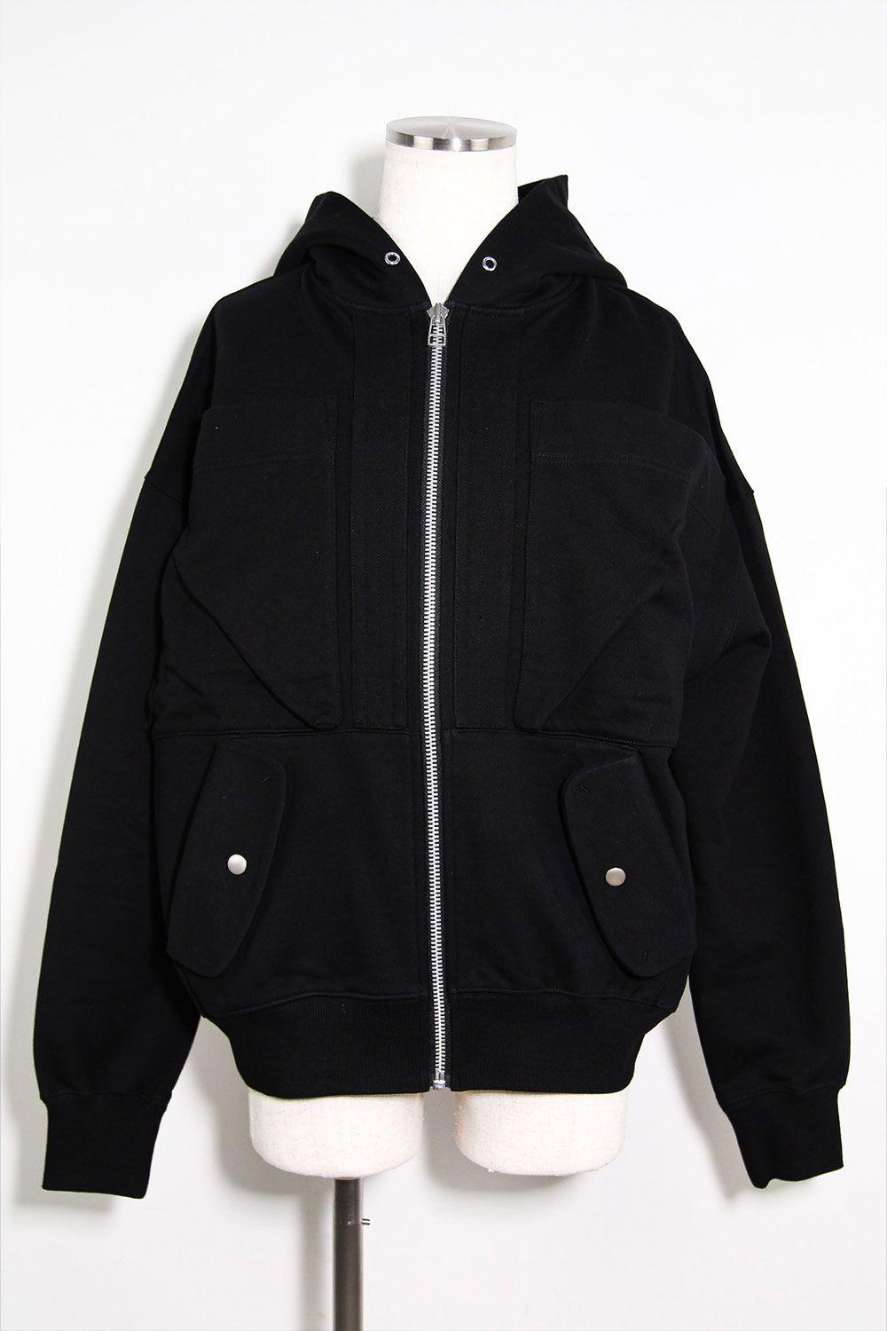 ジップフーディー / Zipp Hoodie / ブラック / ag-10044