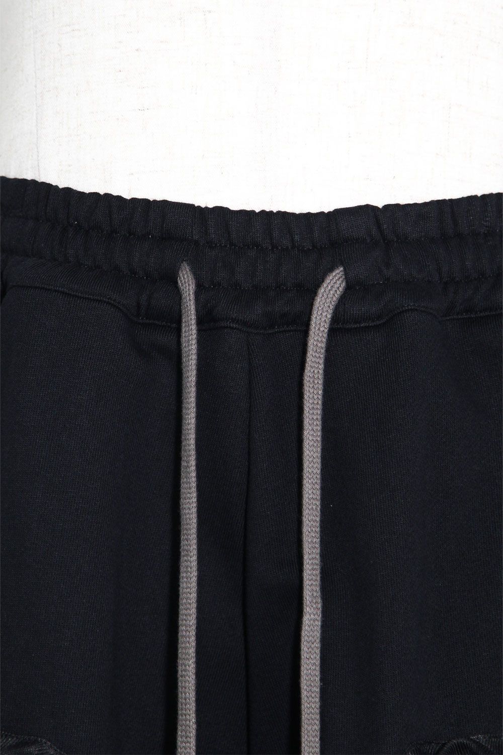 コットンリネンコンビスウェットショーツ / Linen Combi Sweat Shorts / ブラック / ag-9054
