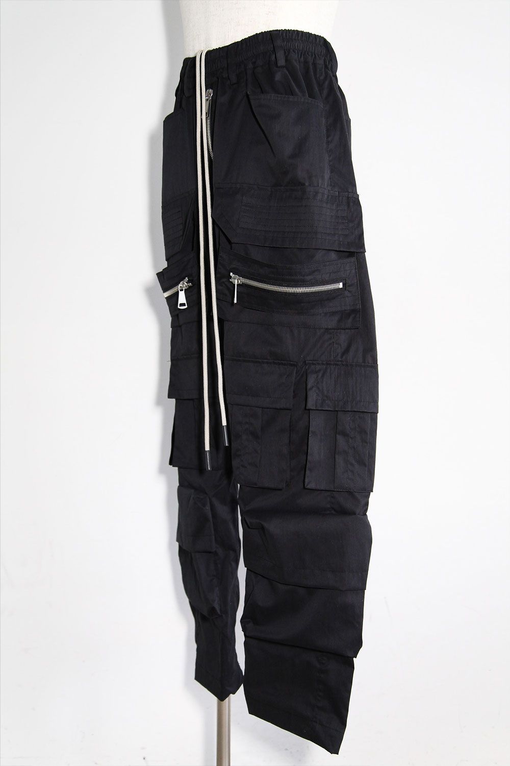 [ラスト1点 サイズ1] ナイロンカーゴサルエルイージーパンツ / Nylon Cargo Sarouel Easy Pants / ブラック / ag-11022-2