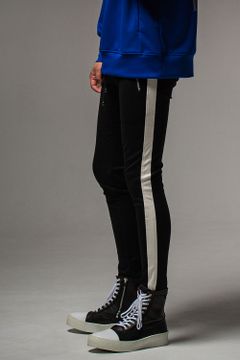 [ラスト1点 サイズ1] 【人気継続商品】LEATHER LINE TRUCK PT / ブラック×ホワイト
