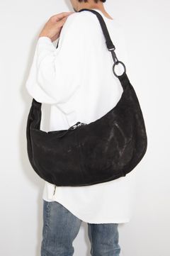 [9月〜10月入荷予定] DOUBLE SHOULDER GARMENT-DYED SHOULDER BAG / ブラック
