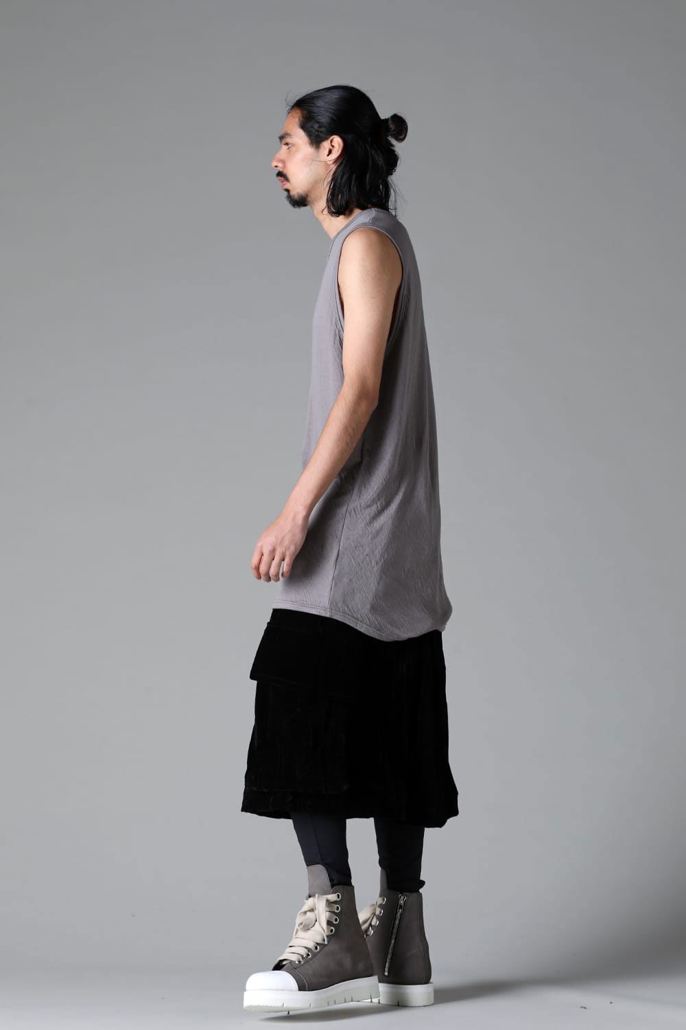 Double Gauze Long Tank Top / アイボリー