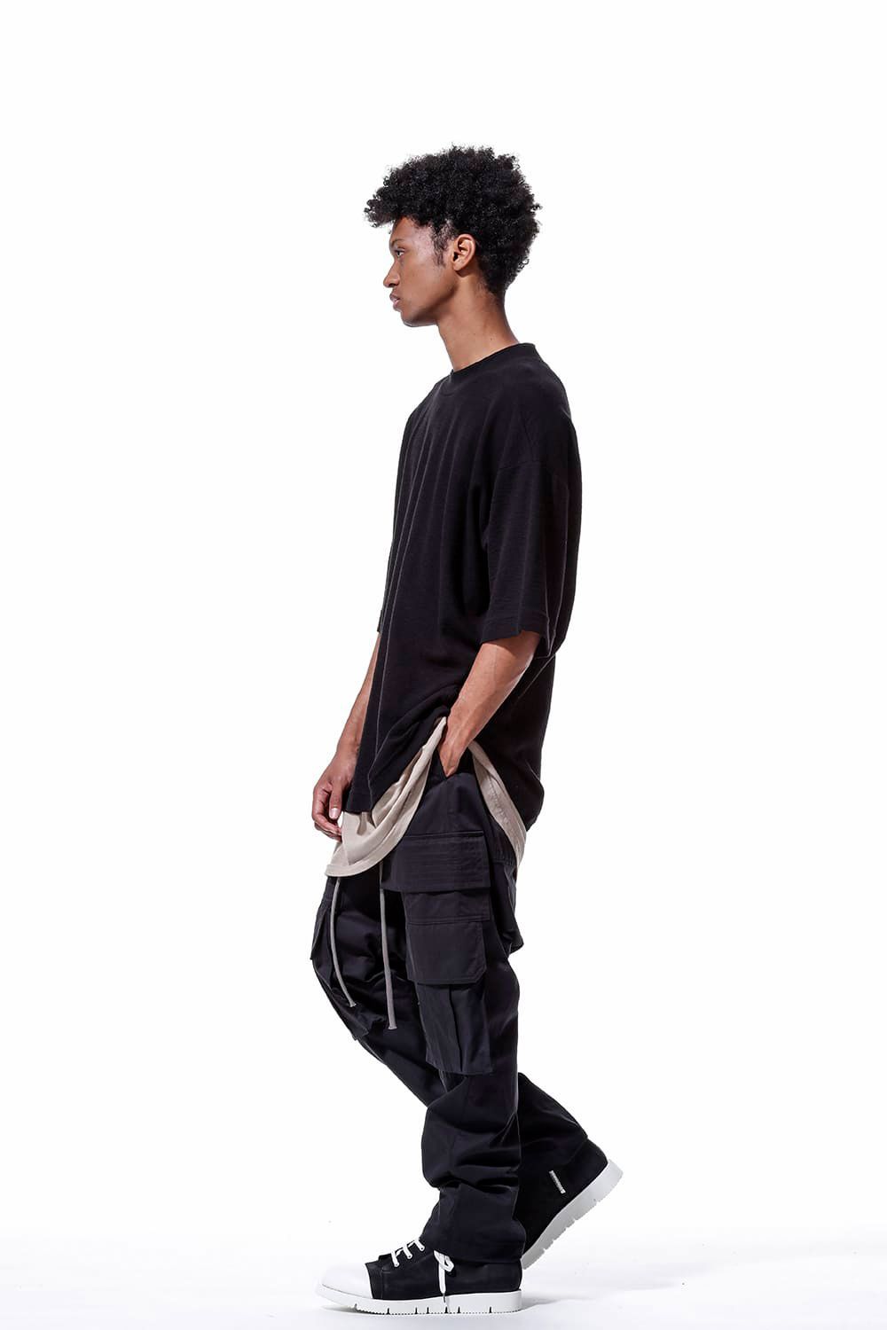 サーフニットオーバーサイズTシャツ / Surf Knit Over Size T-Shirts / ブラック