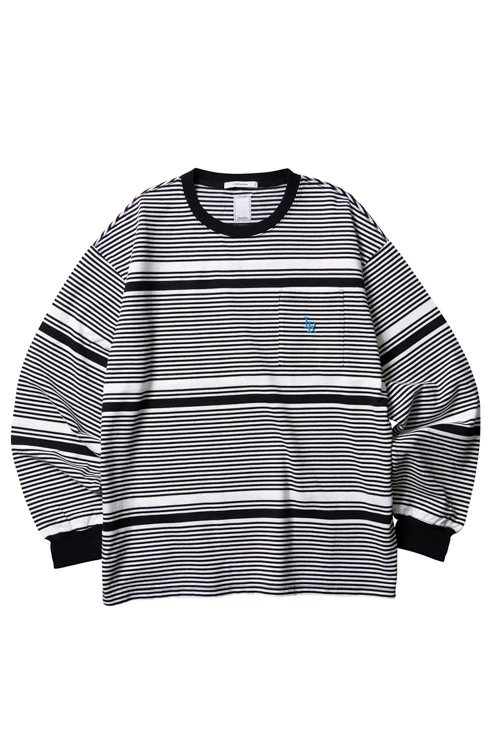 MULTI STRIPE L/S TEE / ブラック